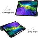 Tablet Cover for Apple iPad Pro 11 1st 2nd 3rd 4th(2018 2020 2021 2022 Release),Folio Stand Lightweight Sleep/Wake Up Leather Case for Apple iPad Pro 11 Gen 1 2 3 4 11" (JTPU-Dark Green)