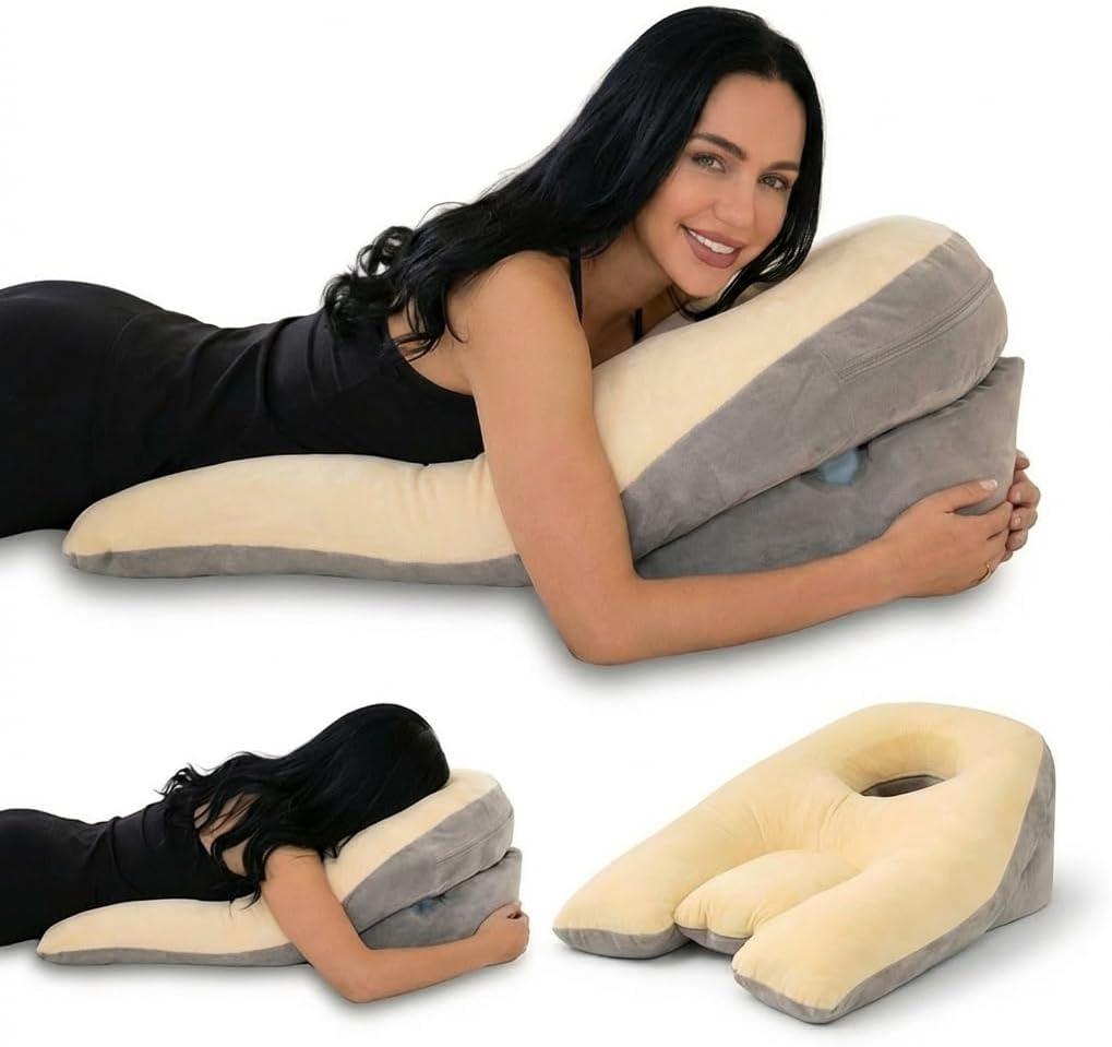 Mello Active Face Down Pillow After Eye Surgery – Vitrectomy & Retina Surgery Recovery Pillow for Face-Down Sleeping, Prone Support Cushion, Eye Surgery Recovery Equipment, One size fits all