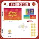 2 x NEWEST 24 Pieces Happy New Year Cards with Envelopes & Stickers, Gold Foil Holiday Greeting Cards Colorful Firework New Year Card Festive Blank Note Card for Friends, Family and loved One, 4 x 6 Inch