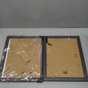 2 x Diploma Frames 8.5x11 with Mat or 11x14 without Mat,Set of 2 Certificate Document Frame with Real Glass,Black Gold & Burgundy Molding(Black/Gold Double Mat)