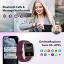 Smart Watch for Women Men, 1.85" HD AMOLED Fitness Tracker (Answer/Call) with 24/7 Heart Rate/Sleep/SpO2 Monitor for iPhone & Android, 120+ Sports Modes Smartwatch with IP68 Waterproof, 2 Bands