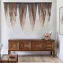 IOWER Macrame Wall Hanging Brown Dip-Dyed Large Macrame Wall Decor For Living Room Boho Fiber Art for Office Decoration 57" W x 41" L