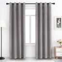 SPXTEX Grey Velvet Curtains for Living Room and Bedroom - Super Soft, Blackout, Heavy, 108 Inches Long With Grommets - Set of 2 Panels, Light Grey