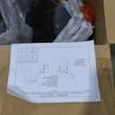 Sunset Trading Echo Upholstered Dining Chairs | Set of 4 | Matte Black Tapered Metal Legs | Charcoal Gray Padded Faux Leather Fabric Seats & Backs | Contemporary Modern Mid-Century Kitchen Side chairs