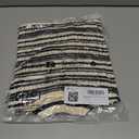 Saodimallsu Womens Striped Cropped Sweaters V Neck Cute Bow Tie Puff Sleeve Loose Knit Trendy Pullover Sweater (Small, Apricot)