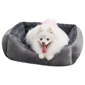 JOEJOY Rectangle Dog Bed for Large Medium Small Dogs Machine Washable Sleeping Dog Sofa Bed Non-Slip Bottom Breathable Soft Puppy Bed Durable Orthopedic Calming Pet Cuddler, Multiple Size, Grey