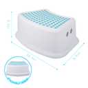 Step Stool for Kids (2 Pack), Toddlers Stool for Potty Training, Bathroom, Kitchen, Bedroom, Toy Room and Living Room. Toilet Stools with Soft Anti-Slip Grips for Safety, Stackable (Blue)