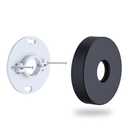 RAINREVIVE Matte Black Shower Arm Flange, Metal Shower Arm Stabilizer Bracket and Flange Cover Plate