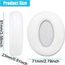 Replacement Ear Pads for Sennheiser HD 4.50BT, HD 4.50BTNC, HD 4.50SE, HD 4.40BT, HD 4.30G, HD 4.20S, HD 458BT, HD 450BT, HD 400S, HD 350BT, HD300, Headphones Ear Cushions Cups Covers (White)