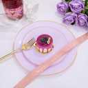 PULOTE 100PCS Purple Plastic Plates Disposable - Include 50 Dinner / 50 Dessert Plates Heavy Duty for Party, Wedding&Birthday