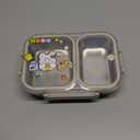 Stainless Steel Lunch Box with 2 Compartments, Leakproof, 30.5 oz Food Storage Containers, Bento Box for Adults,Men,Women(Beige)