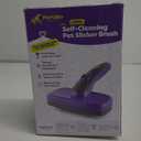 Hertzko Self Cleaning Slicker Brush - Dog & Cat Brush, Dog Brush for Shedding, Cat & Dog Grooming for Pets, Grooming Brushes for Long Short Haired Dogs Cats, Deshedding Brush, Rake, Comb (Purple (Small))