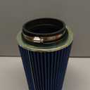 BLUE 4" 102 mm Inlet Truck Cold Air Cone Replacement Performance Washable Clamp-On Dry Air Filter (8" Tall)