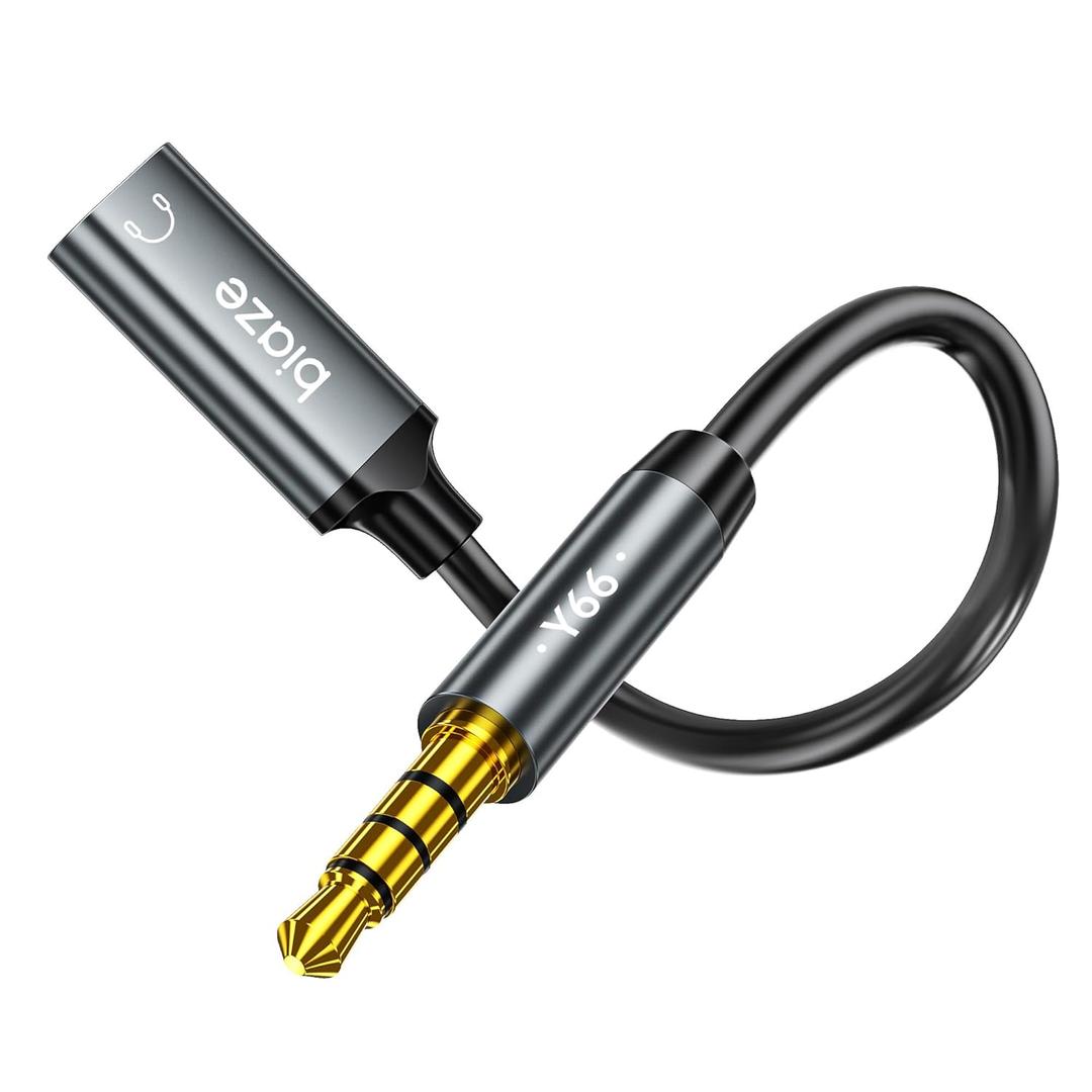 USB C Female to 3.5mm Male Audio Cable Cord Analog Cable Type-C Converter Headphone Jack Adapter Compatible with MP3 Players, CD Players, Laptops, Tablets, Smartphone