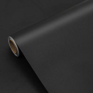 seonta Black Contact Paper Thick Peel and Stick Wallpaper 16"x198" Decorative Matte Self Adhesive Wall Paper Waterpoof Decorative Vinyl Film Wrap for Walls Furniture Countertop