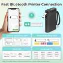Nelko Label Maker Machine with Tape, P21 Bluetooth Label Printer, Wireless Mini Label Makers with Multiple Templates for School Office Home, Black