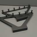 FULANCCY Over The Door Rack for Hanging Clothes, Towel Hooks for Bathroom Over Door Heavy Duty, Over The Door Organizer with Hooks (Gun Grey)2 Pcs