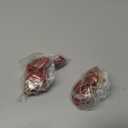 4 Pcs Metal Red Heart Cowbells Indoor Outdoor Decorative Red Cowbells Tibetan Meditation Bell with 6 Heart Bells on Jute Hanging Rope for DIY Crafts Wedding Mother Day Decoration, 1.4 Inch