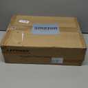 LEPOWER Tripod Floor Lamp, Mid Century Wood Standing Lamp, Modern Design Shelf Floor Lamp for Living Room, Bedroom, Office, Flaxen Linen Shade with E26 Lamp Base Walnut