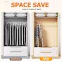 SEVEN LUCKY LIGHT 6 Tier Pants Hangers Space Saving up to 80%, 3 Packs Cloud Ladder Vertical Hangers for Pants, Leggings, Organizers for Apartment & Small Wardrobe Storage, Dorm Room Essentials