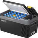 BougeRV 12 Volt Refrigerator, CRPRO 21 Quart 12V Car Fridge, Portable Freezer (-8~50), Compressor Electric Cooler with 12V/24 DC, 110-240 AC for Outdoor Camping Overlanding Truck RV SUV Van