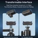 TELESIN Magnetic Quick Release Adapter Mount for DJI Osmo Action 5 Pro/4/3 & OSMO 360, 2-in-1 Foldable Base with 1/4" Screw Hole, DJI OSMO 360 Osmo Action 5 Pro Accessories