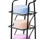 Yopay 4 Tier Soap Holder for Shower Wall, Reusable Self Draining Bar Soap Dish Holder Strong Suction Cup, Rustproof Shampoo Shower Caddy Hanging for Bathroom Kitchen Sink, No Drilling, Reusable