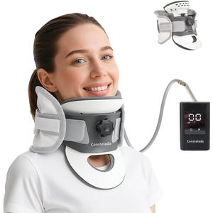 Constelada Cervical Neck Traction Device, Adjustable Neck Stretcher Cervical Traction with 3D Dynamic Traction, 8 Airbag Support, Touch Screen Electric Air Pump for Forward Neck Cervical Pain Relief
