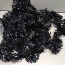 70 Ft Christmas Tinsel Garland Metallic Tinsel Twist Garland Glitter Christmas Tree Hanging Decorations for New Year Party Birthday Holiday Indoor Outdoor Supplies (Black)