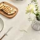 Horaldaily Spring Tablecloth 6084 Inch Rectangular, Plants Wild Fern Beige Washable Table Cover for Party Picnic Dinner Decor