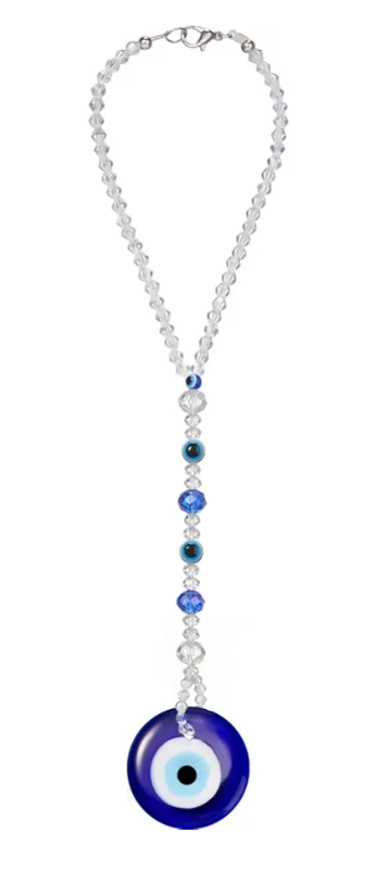 Evil Eye Car Hanging Ornament Evil Blue Eye Charms for Rear View Mirror Beaded Decor Car Accessories Pendent for Window Door Frame Balcony(Classic Style)