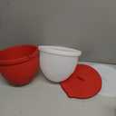 Silicone Liners Compatible with KitchenAid 4.5-5 Quart Tilt-Head mixer Bowl,2 Liners with Lids(WhiteRed