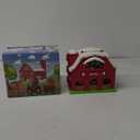 Big Red Barn Toys for Toddlers 1-3, Farm Animal Figures Playset with Tractor for 2 3 4 5 Year Old Kids, Musical Preschool Montessori STEM Learning Toys, Christmas Birthday Easter Gift for Boys Girls