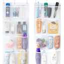 Lifewit Mesh Shower Caddy, 9 Pockets Hanging Shower Organizer with Quick Drying Mesh, Portable Space Saving Bathroom Organizer to Hold Soap, Shampoo and Cruise Ship Essentials, White, Large - 2 Pack (17" x 34")