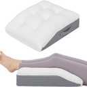 baibu Memory Foam Leg Elevation Pillow, Dual-Layer Patent Design Support Pillow to Raise Feet for Better Elevation, Circulation, Leg Swelling, or Sciatica - Wedge Design for Comfort and Recovery, 1PC