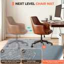 BAGAIL Office Chair Mat for Hardwood Floor, 35"x47" Heavy Duty Computer Chair Mat - Fast Flat & Smooth Glide - Non-Slip Desk Chair Floor Protector for Home Office - Black