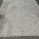 9 x 12 (ft) Loomed Polypropylene White/Gray Rectangular Indoor Floral/Botanical Farmhouse/Cottage Area rug