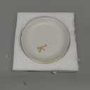 COLLECTIVE HOME - Ceramic Jewelry Tray, Decorative Trinket Dish for Rings Earrings Necklaces Bracelet Watch Keys, Birthday Mother's Day Christmas Gift for Women, 4.75", White Surface (K)