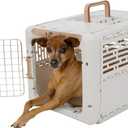 SportPet Designs Collapsible X-Small Pet Travel Carrier (Tan), Hard-Sided Kennel for Small Dogs, Puppies, Cats, Kittens, Animals up to 20lbs, Washable Home & Outdoor Pet Crate, 19.6"L x 13.5"W x 12"H