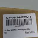 YNL Shower Curtain Rod 34-82 Inches (2.8-6.8ft) Adjustable Spring Shower Rod No Drilling, Non-Slip, Never Rust, Stainless Steel, Suitable for Bathroom Window Living room, White