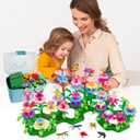 Birthday Toys Gifts for 2 3 4 5 6 Years Old Toddler Girls Boys, 156 PCS Insect Flower Garden Building Educational STEM Learning Pretend Play Gardening Set, Birthday Gifts for Preschool Kids Age 2+, 7.3 x 10.3 x 6.7 inches