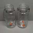 Eleganttime 1 Gallon Glass Drink Dispensers for Parties,2 Pack Beverage Dispenser With Spigot, Laundry Detergent Dispenser Punch Bowls Juice Water Dispenser for Parties