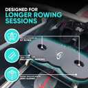 GODFREY Womens Rowing Seat Pad - 12mm Waterproof Non-Slip Rower Cushion with Optional Clip for Concept 2, Peloton, Hydrow & Water Rowers (Black)