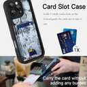 ZIYE Designed for iPhone 14 Wallet Case with Card Holder, Black