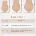 Sticky Bra Push Up 2 Pairs,Adhesive Bras Strapless Backless Bra for Women with Pasties (Beige+black)