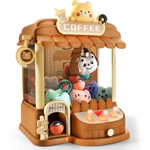 Large Claw Machine for Kids Adults, Mini Vending Machine with 30 Fun Toys, Candy Dispenser Machine, Prize Dispenser with Music L