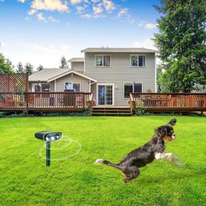 Solar Ultrasonic Animal Repeller Outdoor Cat Repellent Deer Repellent Devices with Motion Sensor Waterproof Sonic Animal Deterrent to Scare Squirrel Raccoon Skunk Rabbit Dog for Yard Garden Lawn, 1 Pack