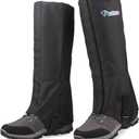 MAGARROW Leg Gaiters Hiking Snow Boot Gaiter Outdoor Waterproof Gaiters Shoes Cover Oxford Fabric (Large, Black)