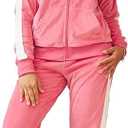 Yasumond Velour Tracksuit Womens 2 Pieces Joggers Outfits Jogging Sweatsuits Set Soft Sports Sweat Suits Pants (X-Large)