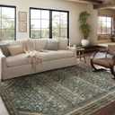 Loloi Magnolia Home by Joanna Gaines Banks Collection BAN-02 Denim/Clay 2'-6" x 7'-6", .13" Pile Height, Machine Washable, Runner Rug